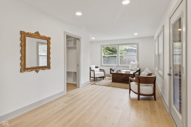 8246 Windcombe Blvd, Indianapolis, IN 46240 - sitting room with recessed lighting and light wood finished floors