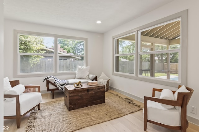 8246 Windcombe Blvd, Indianapolis, IN 46240 - living area featuring wood finished floors and recessed lighting