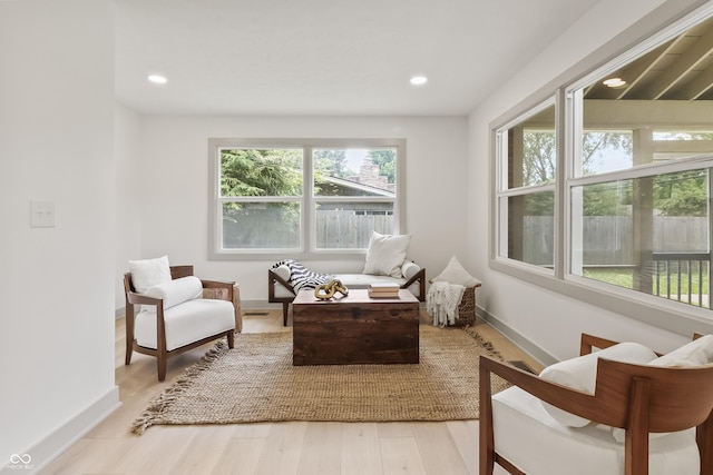 8246 Windcombe Blvd, Indianapolis, IN 46240 - living area featuring light wood-style floors and recessed lighting