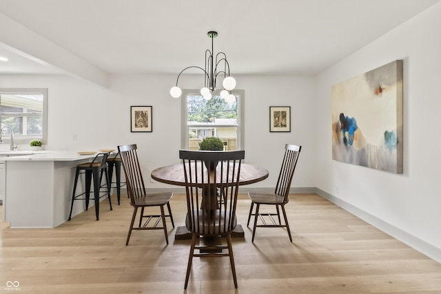 8246 Windcombe Blvd, Indianapolis, IN 46240 - dining space with light wood finished floors, plenty of natural light, and a chandelier