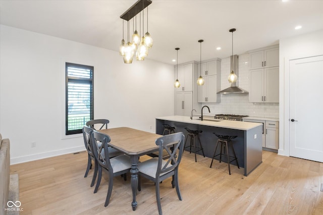 1905 N Alabama St, Indianapolis, IN 46202 - dining room featuring light wood-type flooring, a chandelier, and recessed lighting