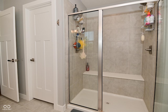 2734 Chalbury Dr, Plainfield, IN 46168 - full bathroom featuring tile patterned floors and a stall shower