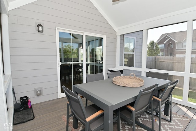2734 Chalbury Dr, Plainfield, IN 46168 - sunroom featuring outdoor dining space, healthy amount of natural light, and vaulted ceiling