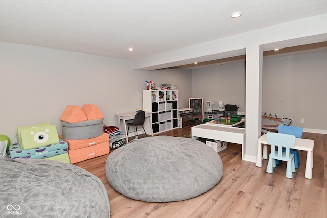 2734 Chalbury Dr, Plainfield, IN 46168 - finished basement featuring wood finished floors and recessed lighting