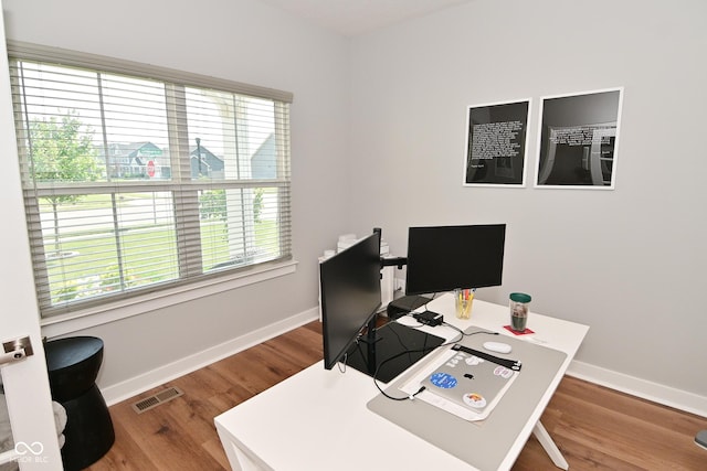 2734 Chalbury Dr, Plainfield, IN 46168 - office area with healthy amount of natural light and wood finished floors