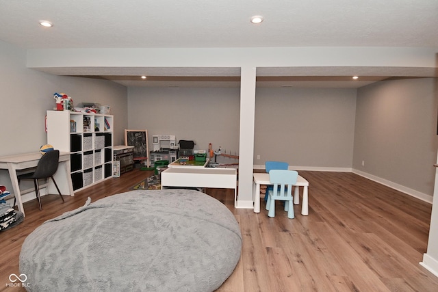 2734 Chalbury Dr, Plainfield, IN 46168 - living area featuring wood finished floors and recessed lighting