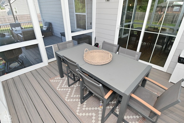 2734 Chalbury Dr, Plainfield, IN 46168 - wooden deck with outdoor dining area