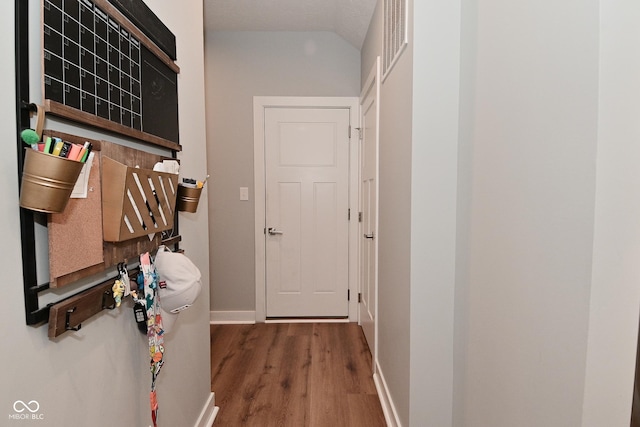 2734 Chalbury Dr, Plainfield, IN 46168 - corridor featuring wood finished floors and lofted ceiling