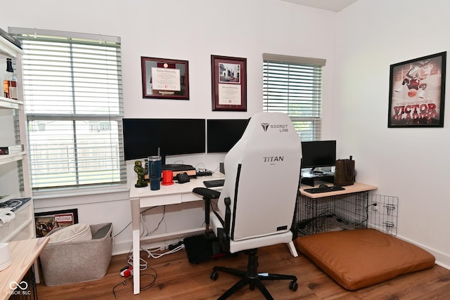 2734 Chalbury Dr, Plainfield, IN 46168 - home office featuring healthy amount of natural light and wood finished floors