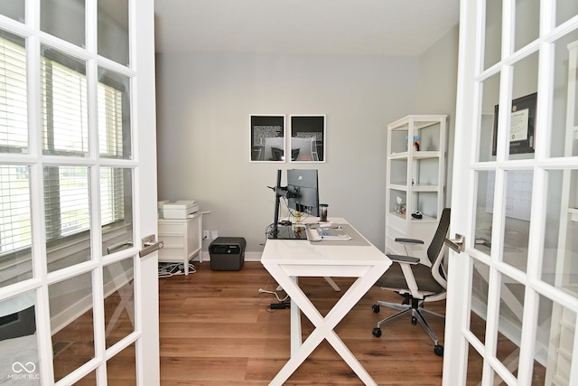 2734 Chalbury Dr, Plainfield, IN 46168 - home office with wood finished floors
