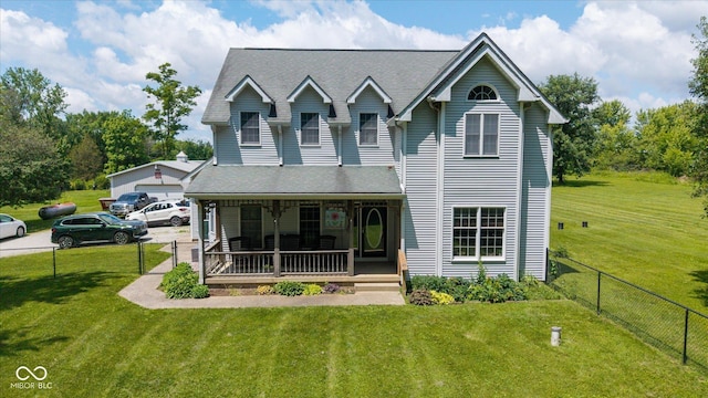7516 S County Road 300 W, Clayton, IN 46118 - view of front facade with covered porch and roof with shingles