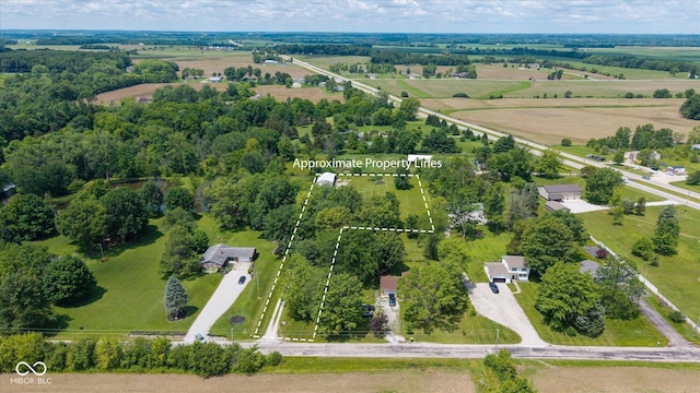 7516 S County Road 300 W, Clayton, IN 46118 - view of rural area with property boundaries highlighted