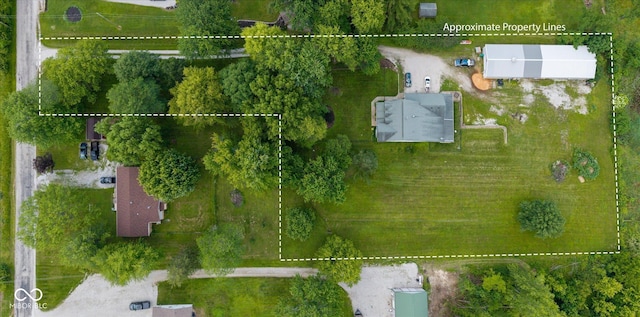 7516 S County Road 300 W, Clayton, IN 46118 - aerial view of property's location with property parcel outlined
