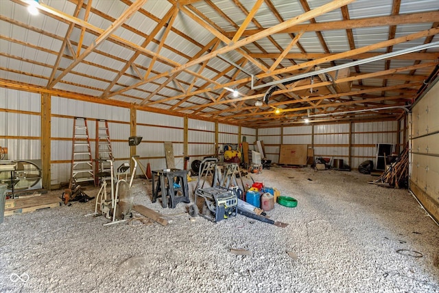 7516 S County Road 300 W, Clayton, IN 46118 - garage with metal wall