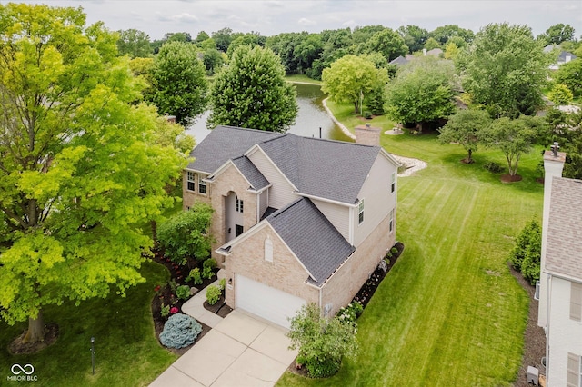 12490 Windbush Way, Carmel, IN 46033 - aerial view of property and surrounding area with a large body of water