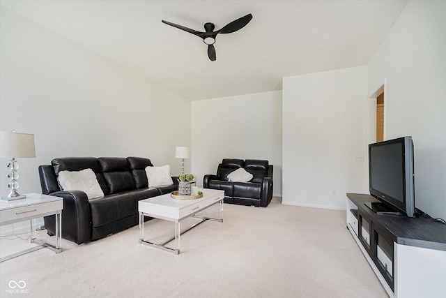 12490 Windbush Way, Carmel, IN 46033 - living area with ceiling fan and light carpet