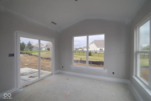 4999 Hummingbird Dr, Brownsburg, IN 46112 - unfurnished sunroom with lofted ceiling and healthy amount of natural light