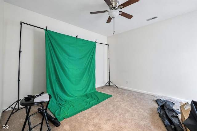 2463 Kettering Way, Indianapolis, IN 46214 - unfurnished bedroom with carpet flooring and a ceiling fan