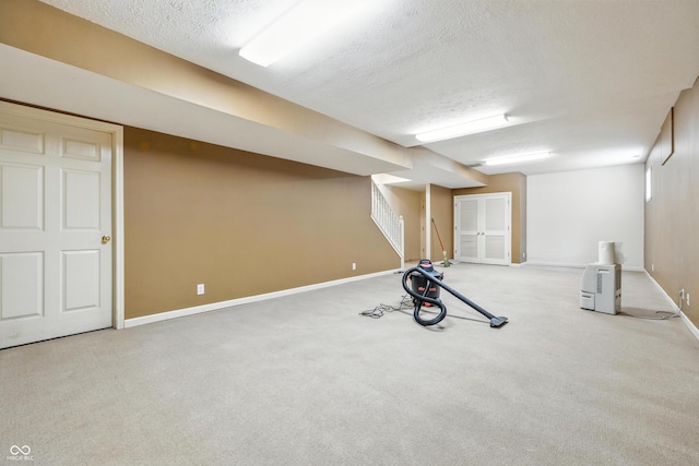 2463 Kettering Way, Indianapolis, IN 46214 - finished below grade area featuring a textured ceiling and carpet