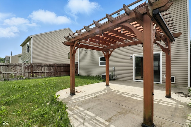 1236 N Aberdeen Dr, Franklin, IN 46131 - view of patio / terrace with a pergola