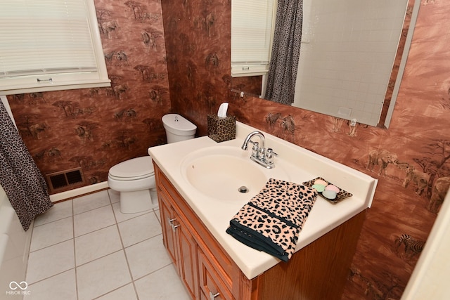 136 W Loretta Dr, Indianapolis, IN 46217 - bathroom with vanity and tile patterned floors