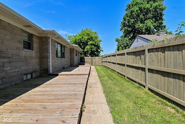 136 W Loretta Dr, Indianapolis, IN 46217 - fenced backyard with a deck