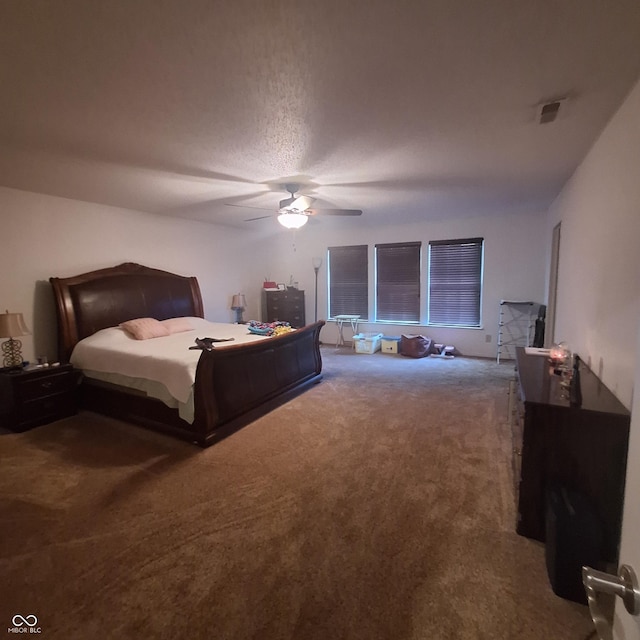 10775 Cyrus Dr, Indianapolis, IN 46231 - carpeted bedroom featuring a ceiling fan