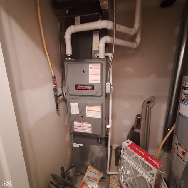 10775 Cyrus Dr, Indianapolis, IN 46231 - utilities with water heater and heating unit