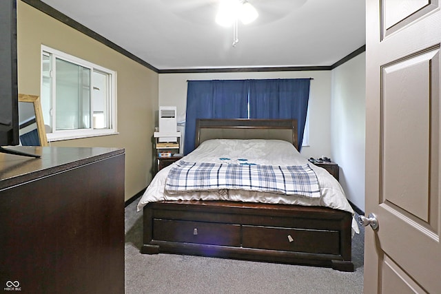 2587 E State Road 55, Wingate, IN 47994 - carpeted bedroom featuring ornamental molding and ceiling fan