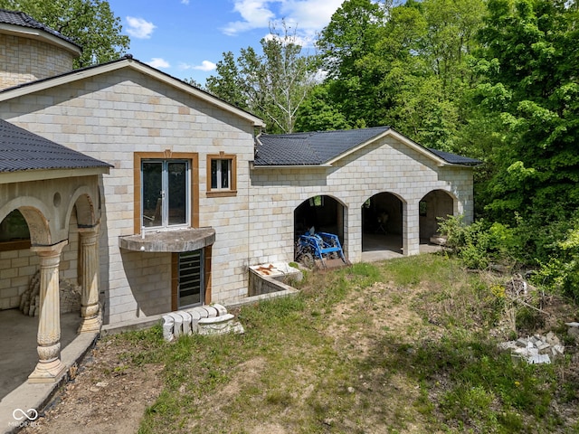 4945 S 100 E, Lafayette, IN 47909 - view of yard featuring french doors
