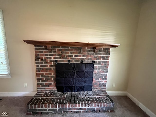 1900 S 25th St, Terre Haute, IN 47802 - detailed view of carpet flooring and a fireplace