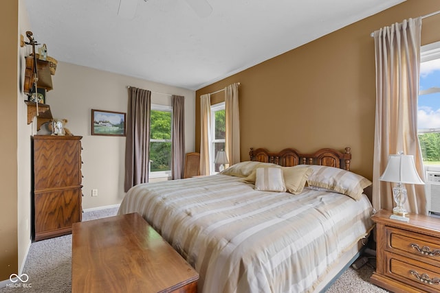 9030 E 700 S, Elizabethtown, IN 47232 - bedroom with carpet, multiple windows, and ceiling fan
