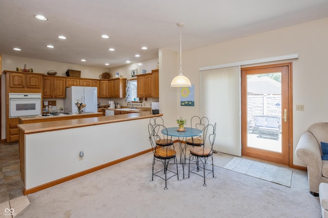 439 Alisa Ave, Seymour, IN 47274 - dining area with recessed lighting and light carpet