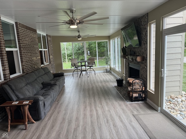 188 Gettysburg, Coatesville, IN 46121 - sunroom / solarium featuring wood finished floors