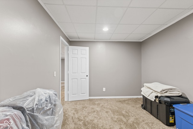 7350 Gold King Way, Indianapolis, IN 46259 - unfurnished bedroom with carpet floors and a drop ceiling