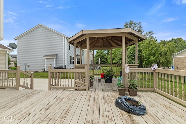 7350 Gold King Way, Indianapolis, IN 46259 - wooden terrace featuring a gazebo
