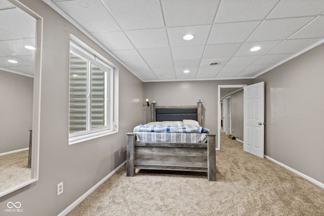 7350 Gold King Way, Indianapolis, IN 46259 - carpeted bedroom with recessed lighting and a paneled ceiling