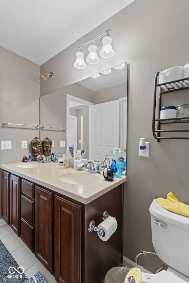 7350 Gold King Way, Indianapolis, IN 46259 - bathroom with double vanity and tile patterned floors