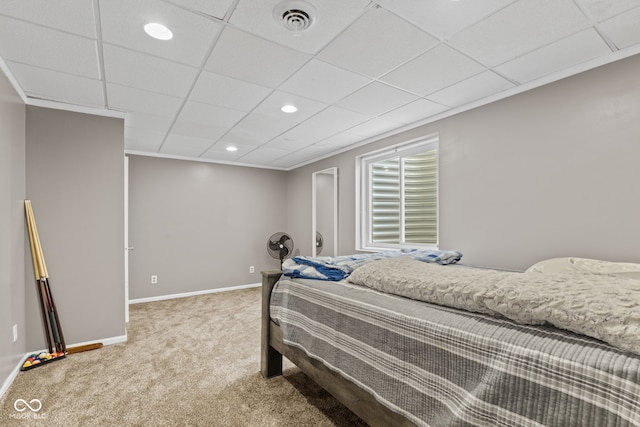7350 Gold King Way, Indianapolis, IN 46259 - carpeted bedroom with recessed lighting and a drop ceiling