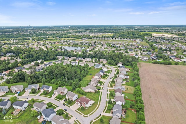 7350 Gold King Way, Indianapolis, IN 46259 - aerial view of property and surrounding area featuring nearby suburban area and a nearby body of water