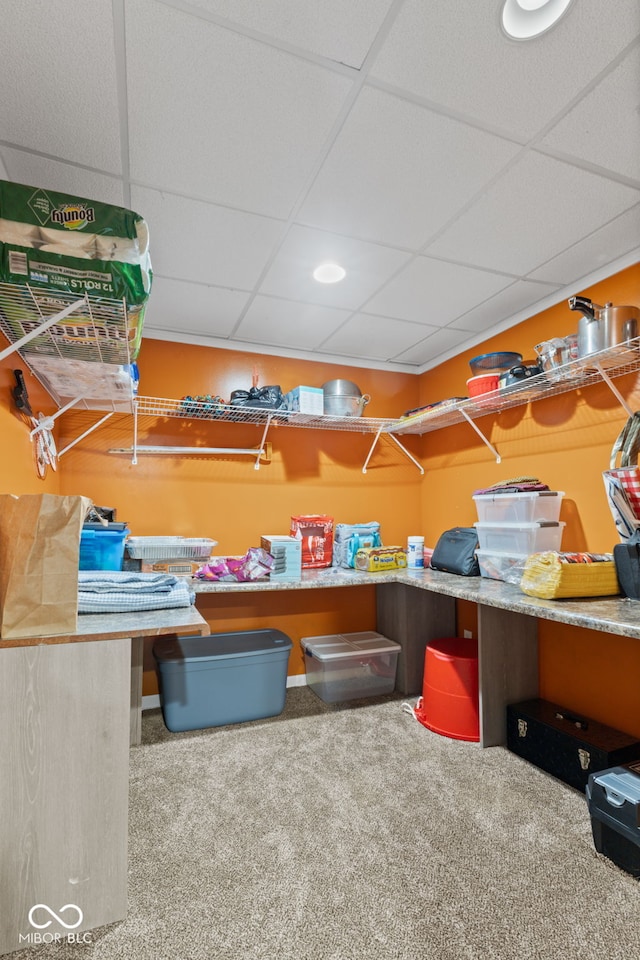 7350 Gold King Way, Indianapolis, IN 46259 - carpeted office with a paneled ceiling