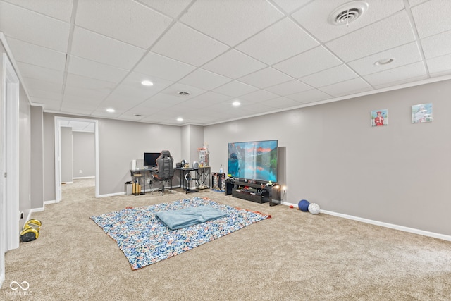 7350 Gold King Way, Indianapolis, IN 46259 - carpeted office space featuring recessed lighting and a drop ceiling