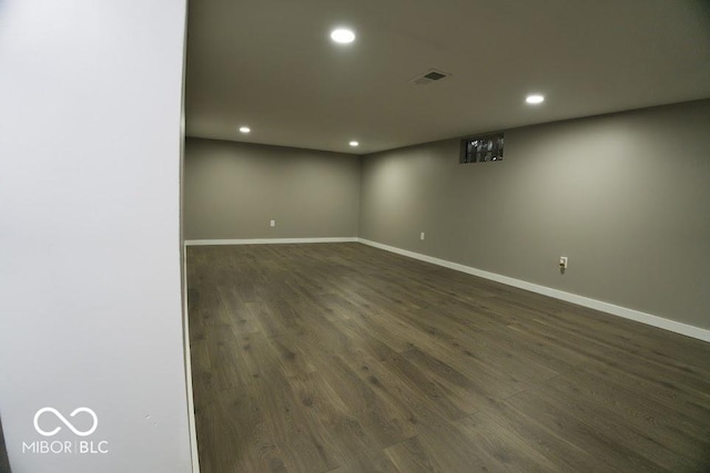 4430 Wexford Rd, Indianapolis, IN 46226 - spare room with recessed lighting and dark wood-type flooring