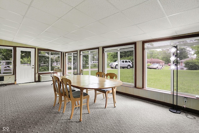 6430 E Southport Rd, Indianapolis, IN 46237 - sunroom / solarium with carpet flooring and a paneled ceiling