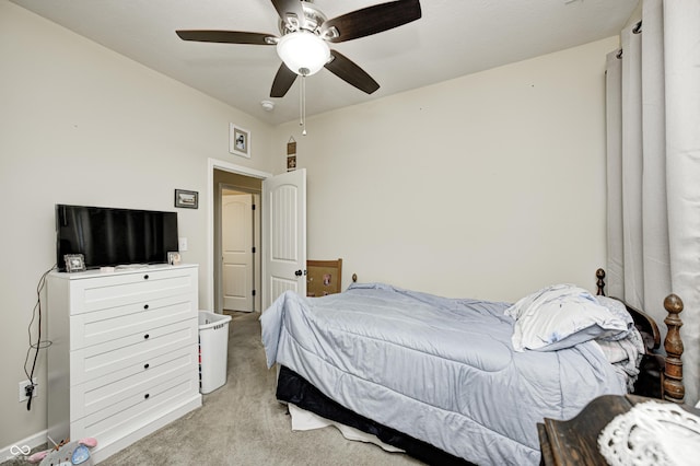 1331 Mccormicks Cir, Danville, IN 46122 - bedroom featuring light colored carpet and ceiling fan