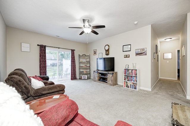 1331 Mccormicks Cir, Danville, IN 46122 - living area featuring ceiling fan and carpet flooring