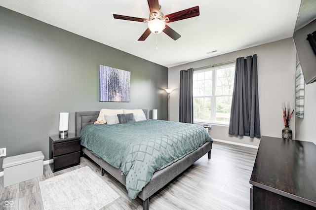 1187 Blackthorne Trl S, Plainfield, IN 46168 - bedroom with light wood-style floors and a ceiling fan