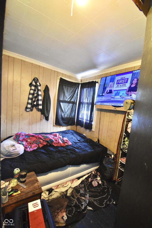 2638 S Mcclure St, Indianapolis, IN 46241 - bedroom with wood walls