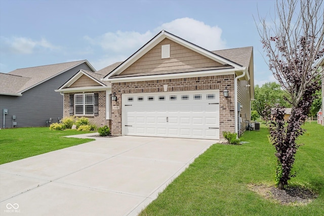 6644 Aberdeen Dr, Mccordsville, IN 46055 - single story home with brick siding, an attached garage, concrete driveway, and a front yard