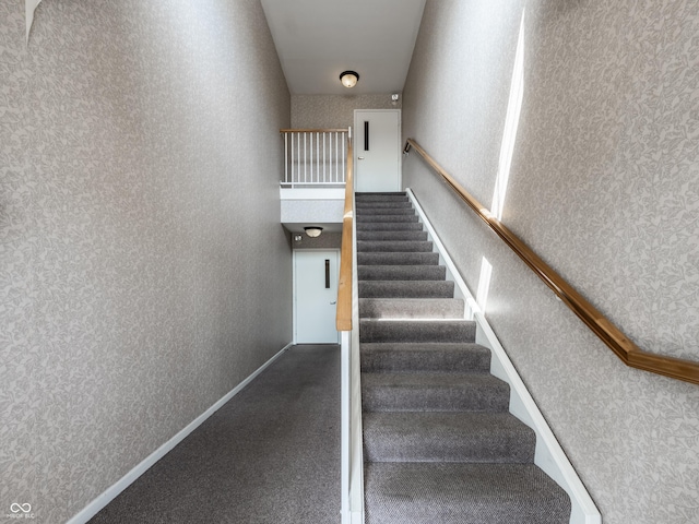 246 Legends Creek Way Apt 207, Indianapolis, IN 46229 - staircase with baseboards